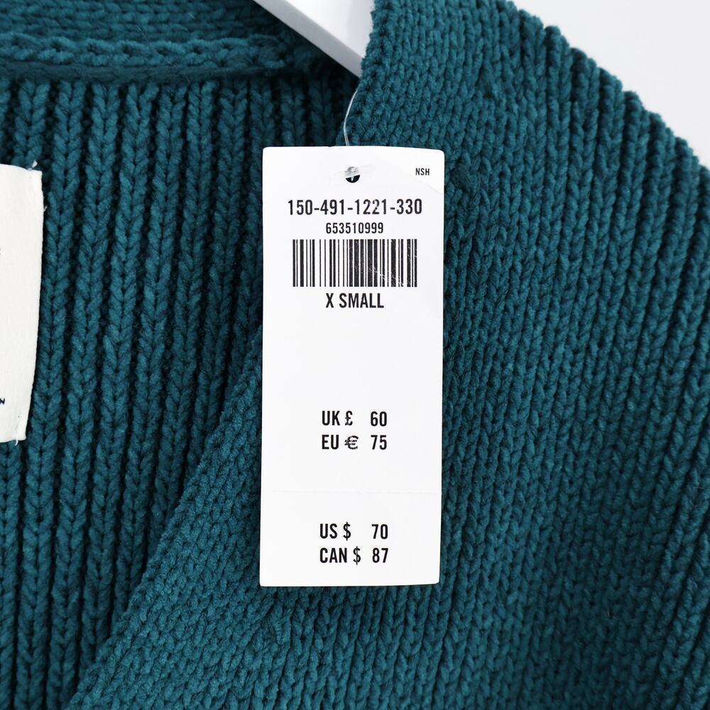 Abercrombie & Fitch Knit Cardigan Sweater Dark Teal Size XS NWT - Picture 5 of 6